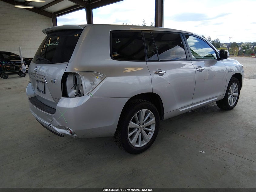 2010 Toyota Highlander hybrid VIN JTEJW3EHXA2047766 IAAI salvage auction — REAR END, Bill Of Sale (Washington), sold $3,750 on 2026-08-01 (photo 4)