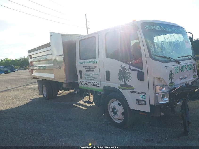 2026 Isuzu Npr VIN 54DC4J1D1TS201418 IAAI salvage auction — FRONT END, Salvage Title, sold $28,500 on 2026-09-08 (photo 1)