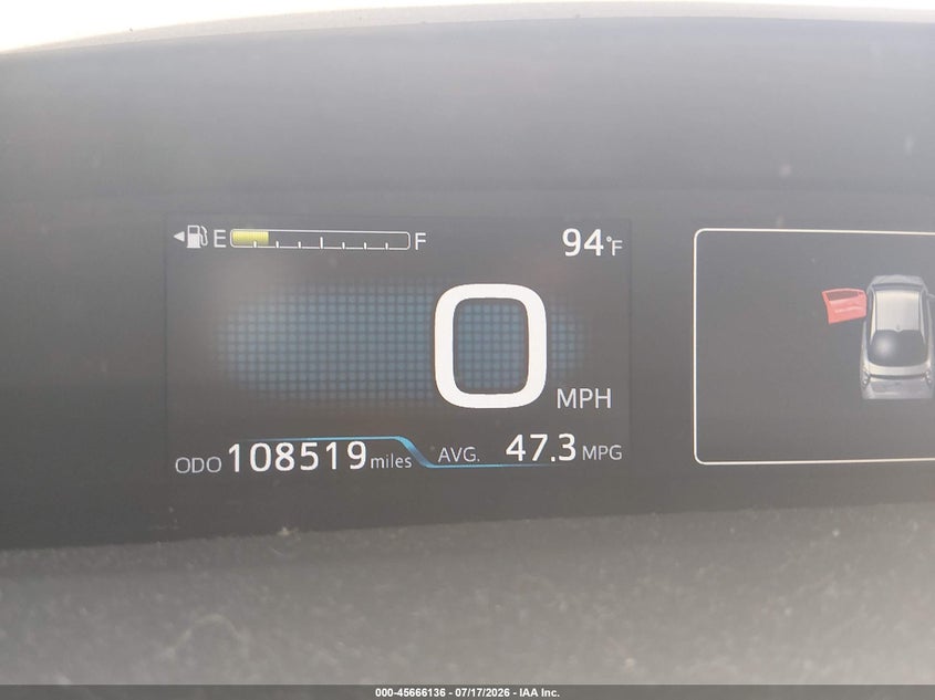2016 Toyota Prius VIN JTDKARFU4G3006591 IAAI salvage auction — NORMAL WEAR, Clear (Missouri), sold $3,050 on 2026-07-28 (photo 7)