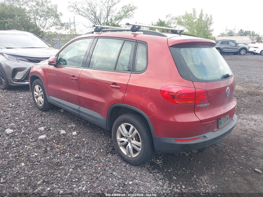2016 Volkswagen Tiguan VIN WVGBV7AX8GW073442 IAAI salvage auction — NORMAL WEAR, Clear (New York), sold $775 on 2026-07-28 (photo 3)