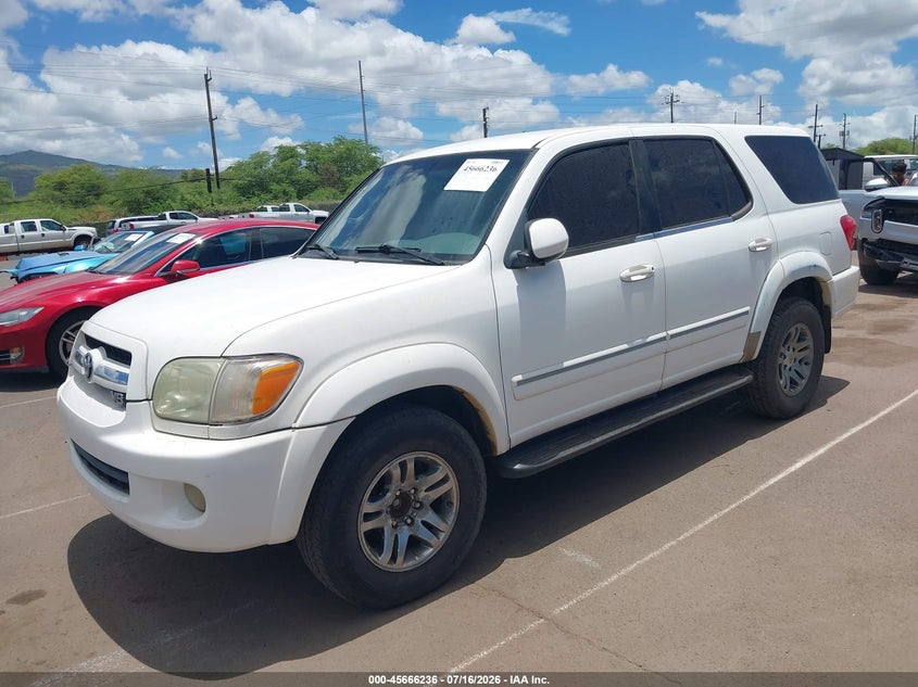 2005 Toyota Sequoia VIN 5TDZT34A25S250489 IAAI salvage auction — REAR END, Salvage (Hawaii), sold $150 on 2026-07-21 (photo 2)