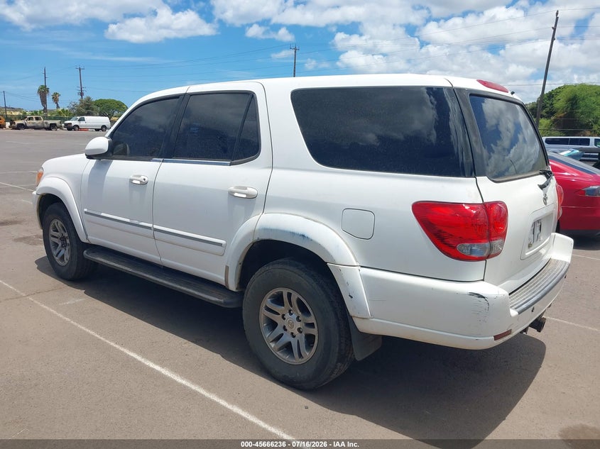 2005 Toyota Sequoia VIN 5TDZT34A25S250489 IAAI salvage auction — REAR END, Salvage (Hawaii), sold $150 on 2026-07-21 (photo 3)