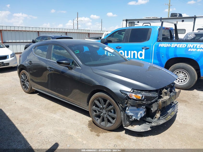 2026 Mazda 3 VIN JM1BPAKL6T1857844 IAAI salvage auction — LEFT FRONT, Enterprise Vehicles Clear Only (Texas), sold $3,350 on 2026-07-28 (photo 1)