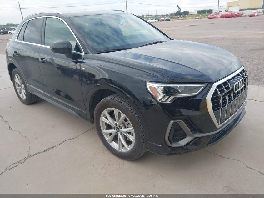2025 Audi Q3 VIN WA1DECF32S1018786 IAAI salvage auction — LEFT FRONT, Enterprise Vehicles Clear Only (Mississippi), sold $16,800 on 2026-07-28 (photo 1)