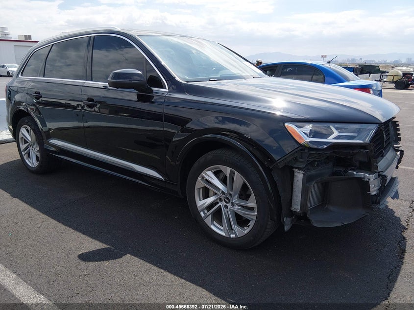 2021 Audi Q7 VIN WA1AXAF72MD033567 IAAI salvage auction — FRONT END, Wait Title, sold $14,700 on 2026-09-02 (photo 1)