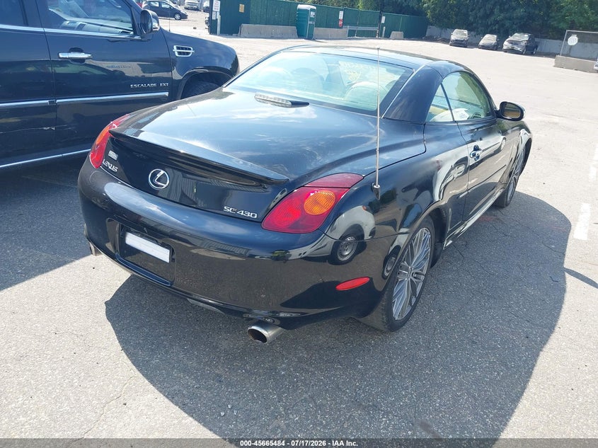 2003 Lexus Sc 430 VIN JTHFN48Y030048372 IAAI salvage auction — FRONT END, Clear (New York), sold $50 on 2026-07-21 (photo 4)