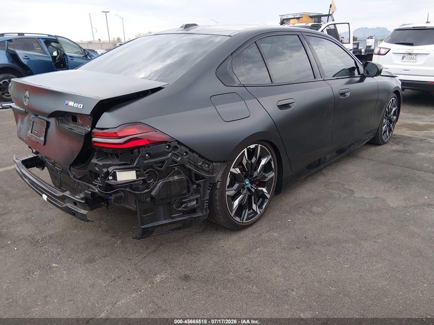 2024 BMW I5 VIN WBY43FK00RCP91648 IAAI salvage auction — REAR END, Wait Title, sold $42,600 on 2026-09-17 (photo 4)