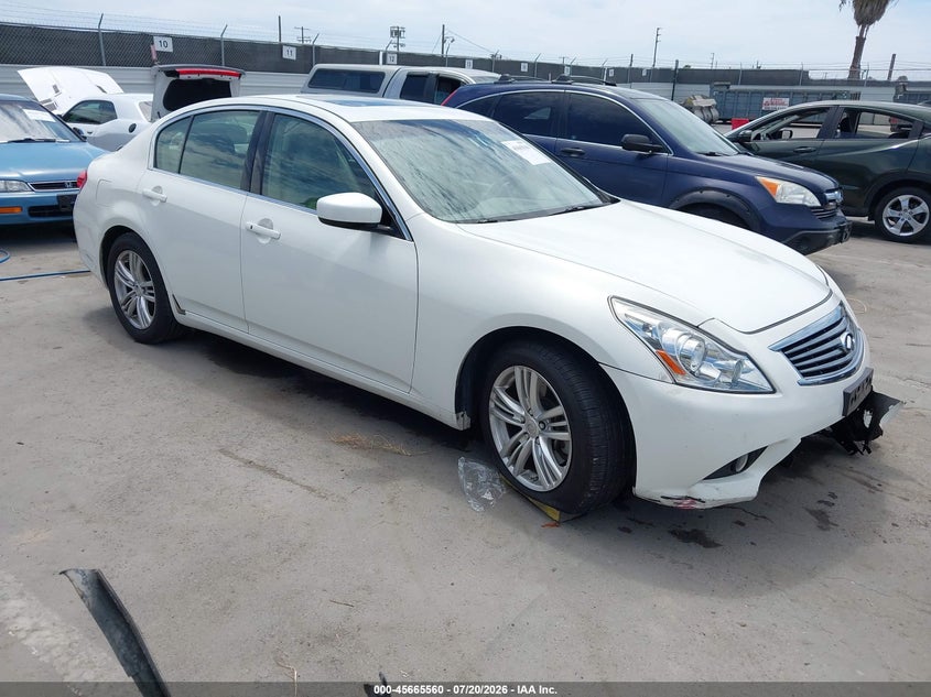 2011 Infiniti G37 VIN JN1CV6AP9BM300289 IAAI salvage auction — FRONT END, Salvage (California), sold $1,100 on 2026-07-29 (photo 1)