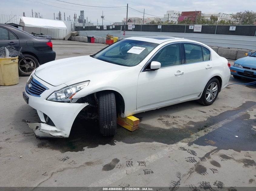 2011 Infiniti G37 VIN JN1CV6AP9BM300289 IAAI salvage auction — FRONT END, Salvage (California), sold $1,100 on 2026-07-29 (photo 2)