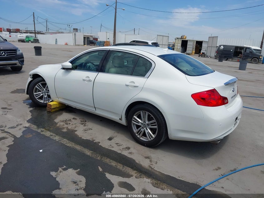 2011 Infiniti G37 VIN JN1CV6AP9BM300289 IAAI salvage auction — FRONT END, Salvage (California), sold $1,100 on 2026-07-29 (photo 3)