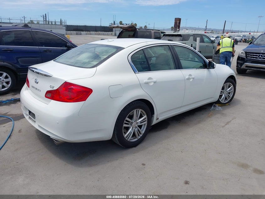 2011 Infiniti G37 VIN JN1CV6AP9BM300289 IAAI salvage auction — FRONT END, Salvage (California), sold $1,100 on 2026-07-29 (photo 4)