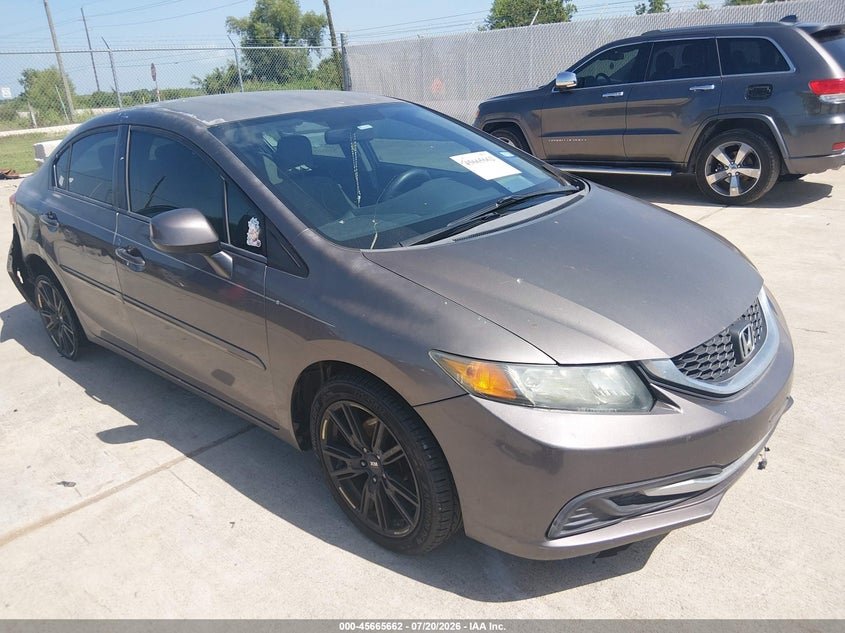 2013 Honda Civic VIN 2HGFB2F52DH593446 IAAI salvage auction — REAR END, Salvage Title, sold $1,425 on 2026-07-31 (photo 1)