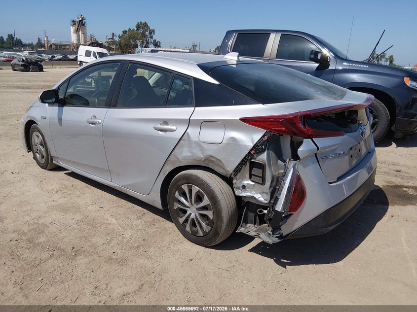 2021 Toyota Prius VIN JTDKAMFP0M3187486 IAAI salvage auction — LEFT REAR, Salvage (California), sold $1,650 on 2026-07-29 (photo 3)