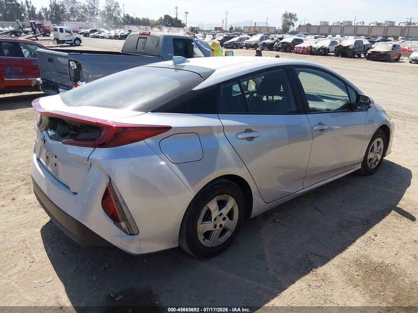 2021 Toyota Prius VIN JTDKAMFP0M3187486 IAAI salvage auction — LEFT REAR, Salvage (California), sold $1,650 on 2026-07-29 (photo 4)