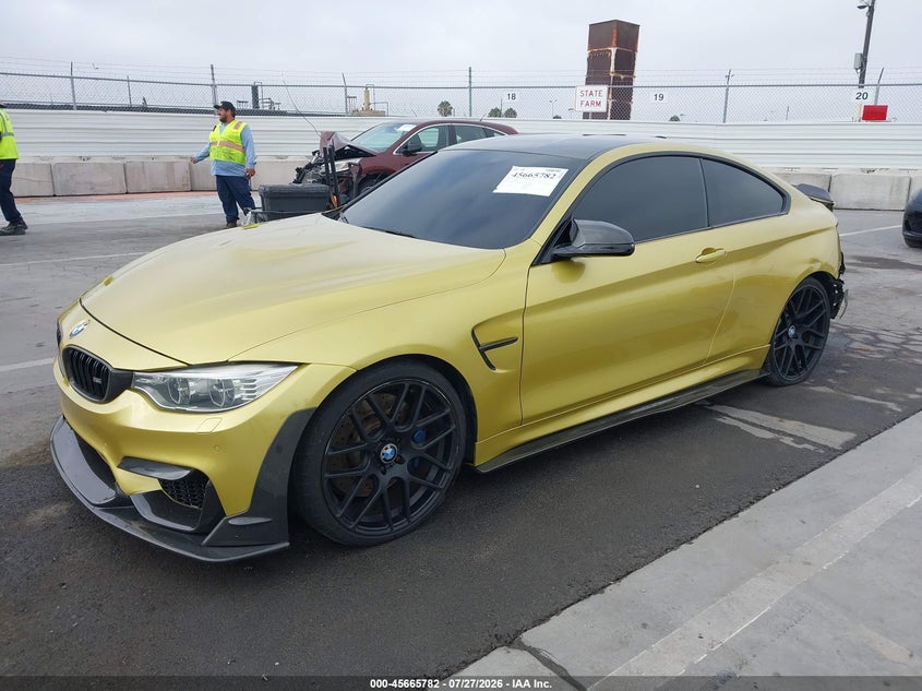2015 BMW M4 VIN WBS3R9C5XFK331155 IAAI salvage auction — LEFT REAR, Salvage (California), sold $14,550 on 2026-08-19 (photo 2)