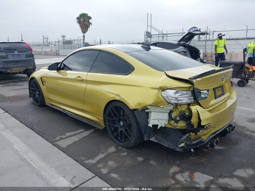 2015 BMW M4 VIN WBS3R9C5XFK331155 IAAI salvage auction — LEFT REAR, Salvage (California), sold $14,550 on 2026-08-19 (photo 3)