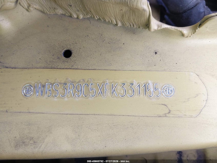 2015 BMW M4 VIN WBS3R9C5XFK331155 IAAI salvage auction — LEFT REAR, Salvage (California), sold $14,550 on 2026-08-19 (photo 9)