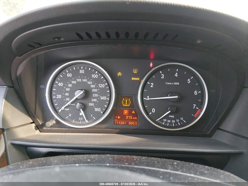 2010 BMW 5 series VIN WBANV9C54AC139998 IAAI salvage auction — NORMAL WEAR, Clear (Indiana), sold $25 on 2026-07-23 (photo 7)