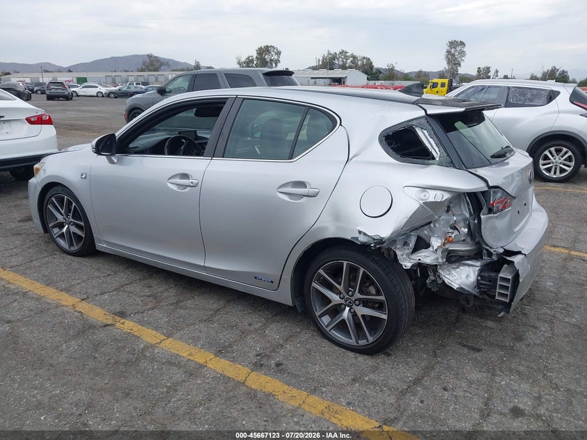 2014 Lexus Ct VIN JTHKD5BH2E2198894 IAAI salvage auction — REAR END, Salvage (California), sold $2,500 on 2026-07-28 (photo 3)