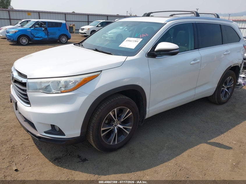 2016 Toyota Highlander VIN 5TDJKRFH1GS246014 IAAI salvage auction — RIGHT SIDE, Salvage Title, sold $3,050 on 2026-07-28 (photo 2)