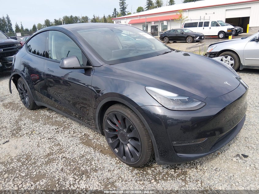 2025 Tesla Model y VIN 7SAYGDEF8SF265212 IAAI salvage auction — REAR END, Wait Title, sold $17,250 on 2026-09-02 (photo 1)