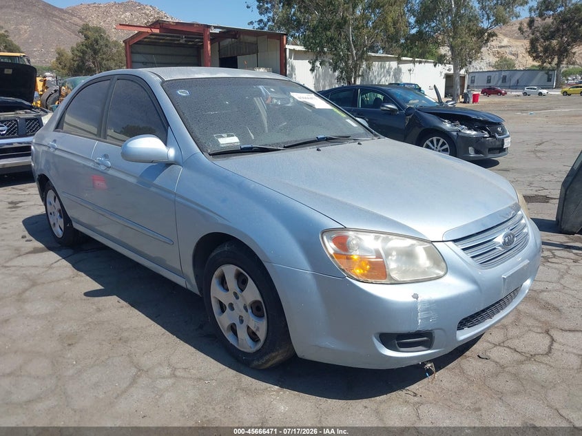2007 Kia Spectra VIN KNAFE122775487918 IAAI salvage auction — NORMAL WEAR, Clear - Dealer Only (California), sold $550 on 2026-07-28 (photo 1)