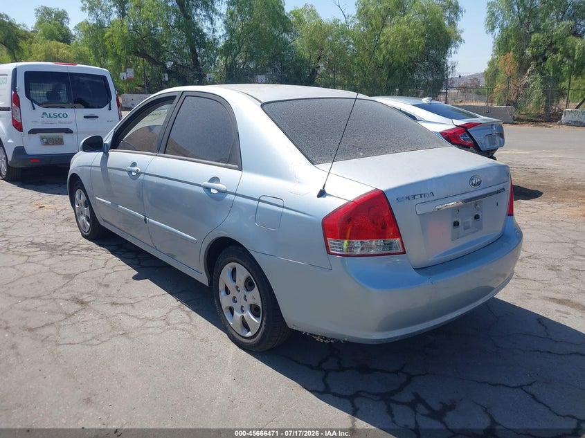 2007 Kia Spectra VIN KNAFE122775487918 IAAI salvage auction — NORMAL WEAR, Clear - Dealer Only (California), sold $550 on 2026-07-28 (photo 3)
