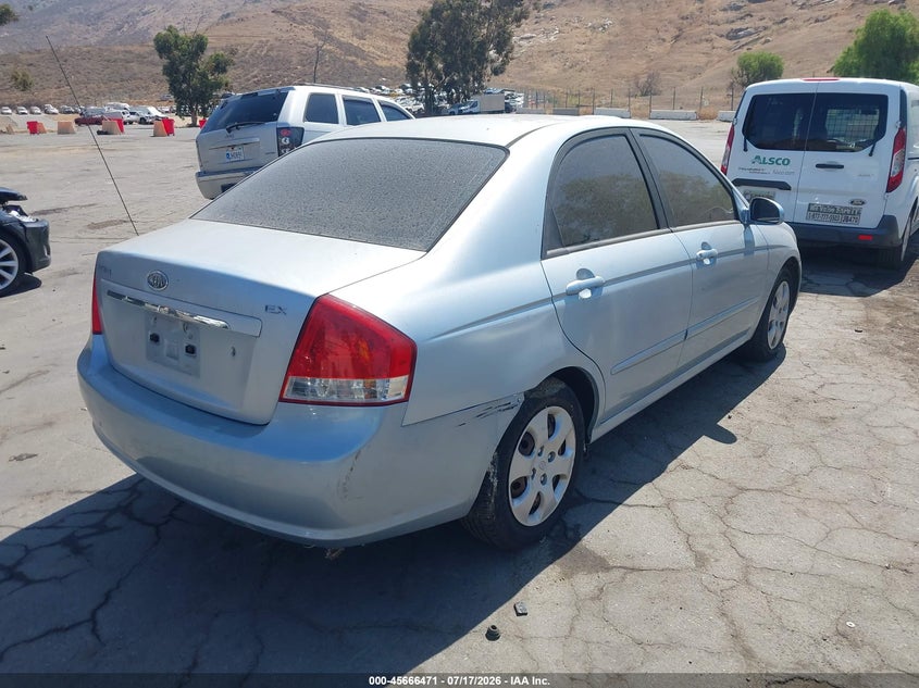 2007 Kia Spectra VIN KNAFE122775487918 IAAI salvage auction — NORMAL WEAR, Clear - Dealer Only (California), sold $550 on 2026-07-28 (photo 4)