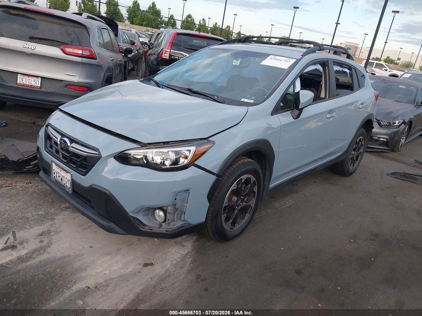 2021 Subaru Xv VIN JF2GTAPC9M8386373 IAAI salvage auction — RIGHT FRONT, Salvage Certificate (California), sold $1,450 on 2026-07-29 (photo 2)
