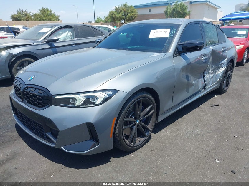 2023 BMW 3er VIN 3MW49FS09P8D40512 IAAI salvage auction — LEFT SIDE, Salvage Title, sold $27,000 on 2026-07-31 (photo 2)