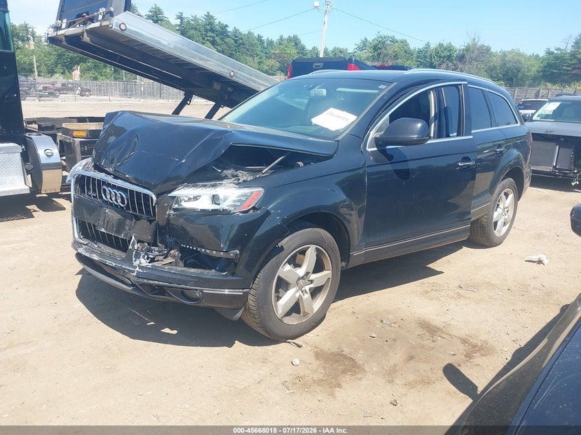 2014 Audi Q7 VIN WA1LGAFE5ED019574 IAAI salvage auction — FRONT END, Clear (Massachusetts), sold $775 on 2026-07-31 (photo 2)