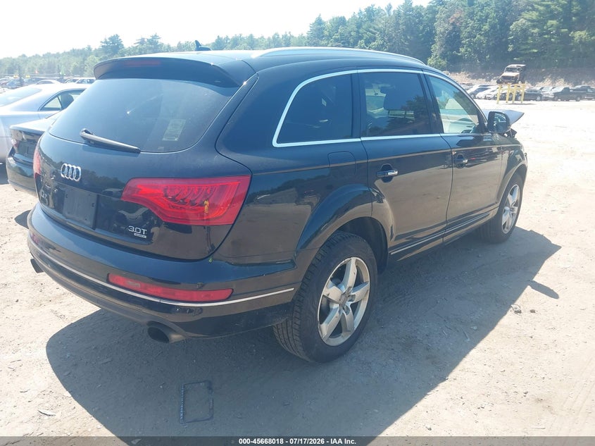 2014 Audi Q7 VIN WA1LGAFE5ED019574 IAAI salvage auction — FRONT END, Clear (Massachusetts), sold $775 on 2026-07-31 (photo 4)