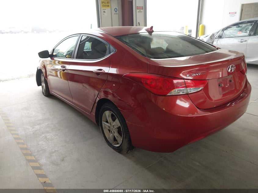 2011 Hyundai Elantra VIN KMHDH4AE0BU117077 IAAI salvage auction — NORMAL WEAR, Clear (Virginia), sold $125 on 2026-07-24 (photo 3)