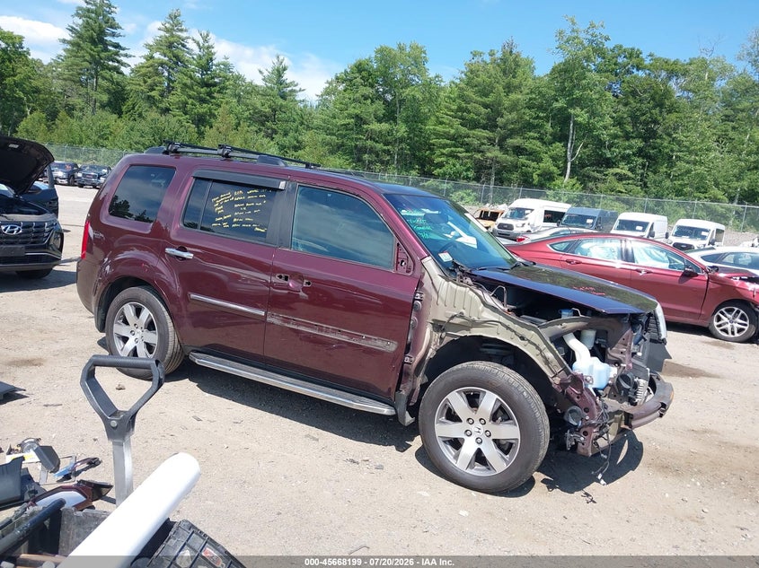 2014 Honda Pilot VIN 5FNYF4H95EB052356 IAAI salvage auction — FRONT END, Salvage Title, sold $525 on 2026-07-25 (photo 1)