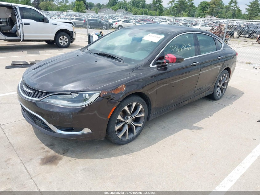 2015 Chrysler 200 VIN 1C3CCCCG4FN524301 IAAI salvage auction — REAR END, Wait Title, sold $1,600 on 2026-08-29 (photo 2)
