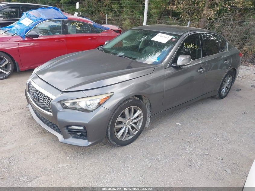 2015 Infiniti Q50 VIN JN1BV7AR8FM408122 IAAI salvage auction — NORMAL WEAR, Salvage Title, sold $2,700 on 2026-07-22 (photo 2)