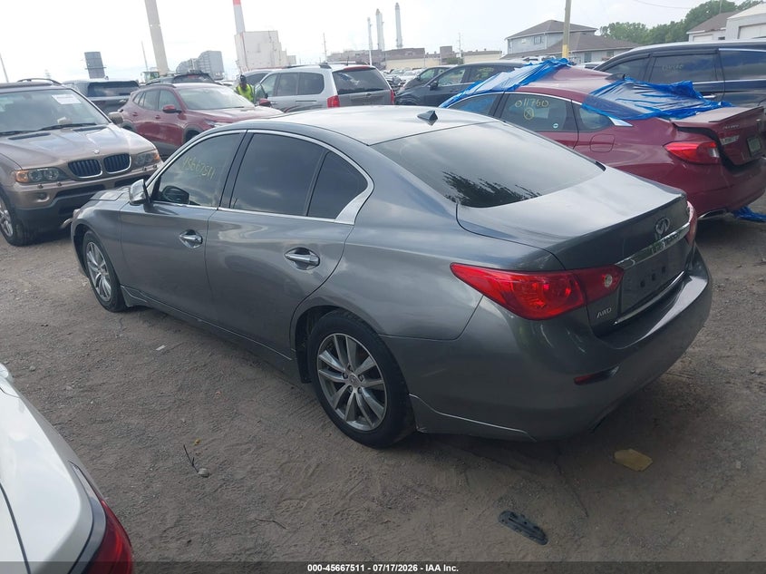 2015 Infiniti Q50 VIN JN1BV7AR8FM408122 IAAI salvage auction — NORMAL WEAR, Salvage Title, sold $2,700 on 2026-07-22 (photo 3)