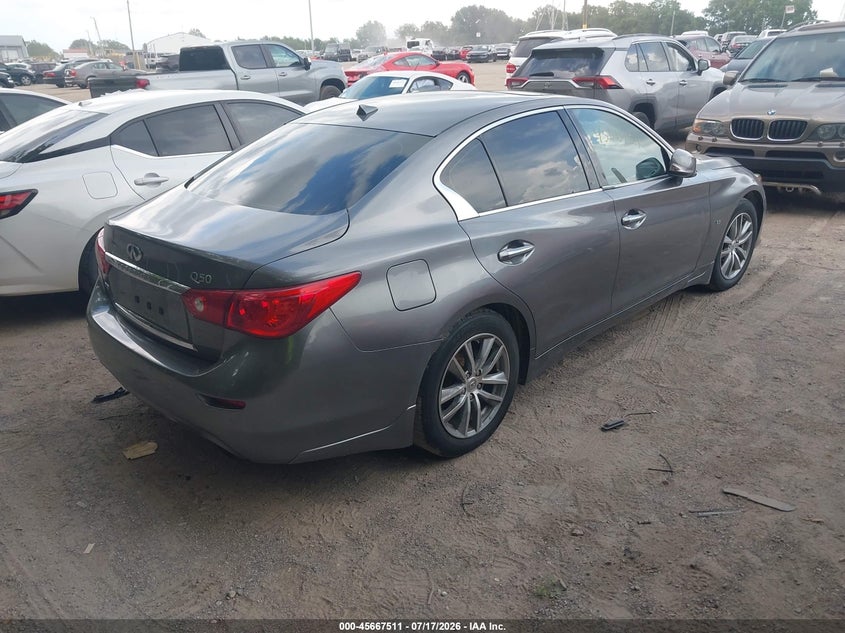 2015 Infiniti Q50 VIN JN1BV7AR8FM408122 IAAI salvage auction — NORMAL WEAR, Salvage Title, sold $2,700 on 2026-07-22 (photo 4)