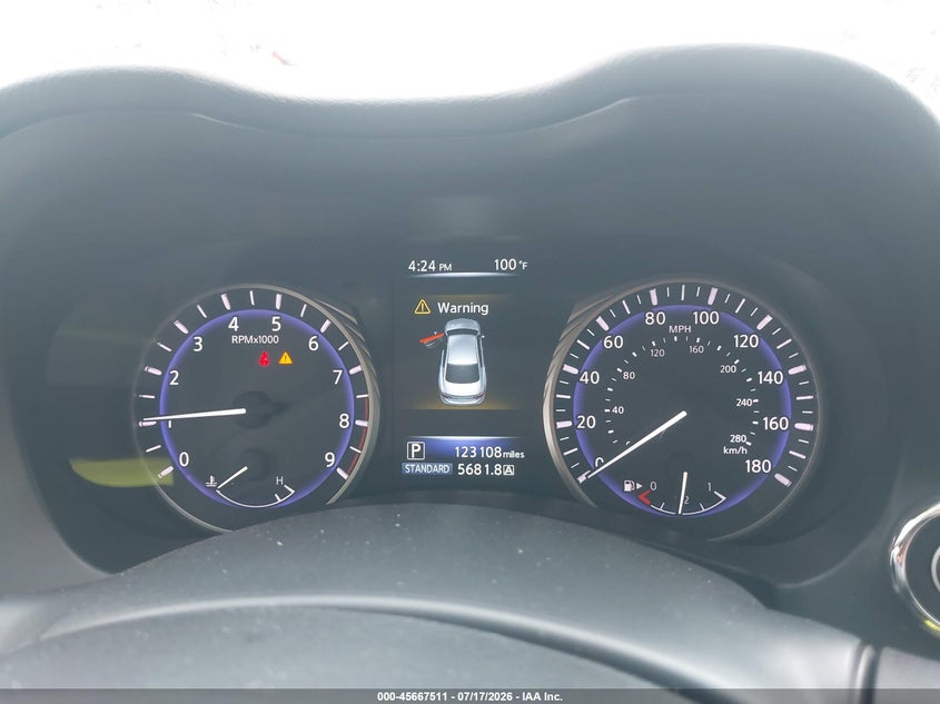 2015 Infiniti Q50 VIN JN1BV7AR8FM408122 IAAI salvage auction — NORMAL WEAR, Salvage Title, sold $2,700 on 2026-07-22 (photo 7)
