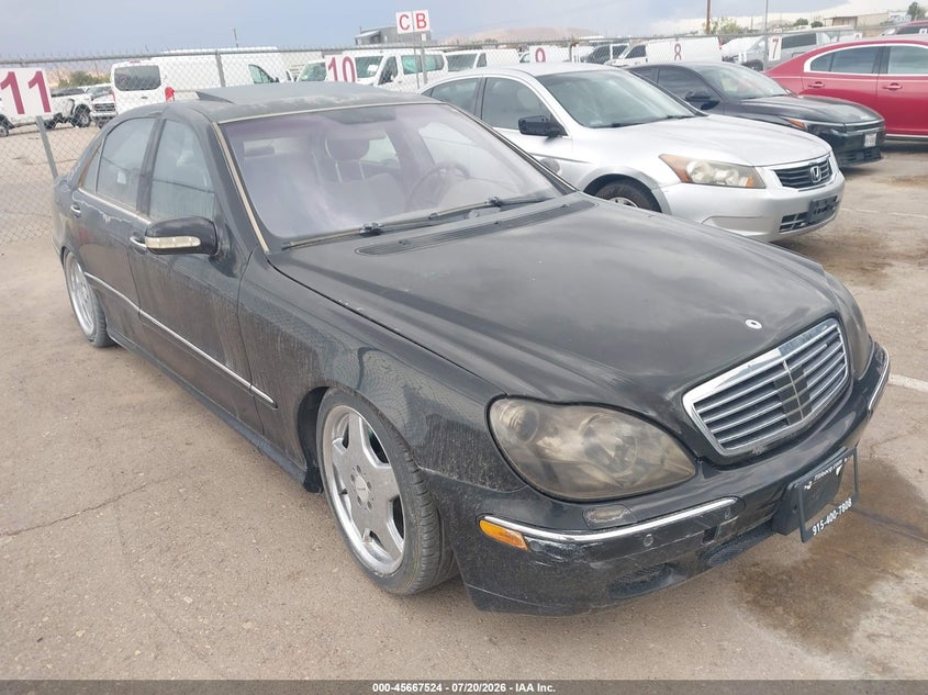 2002 Mercedes-benz S class VIN WDBNG73J82A264223 IAAI salvage auction — LEFT FRONT, Original (Texas), sold $25 on 2026-07-22 (photo 1)