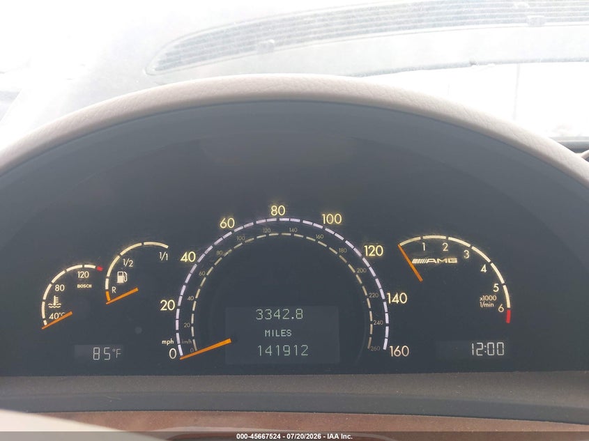 2002 Mercedes-benz S class VIN WDBNG73J82A264223 IAAI salvage auction — LEFT FRONT, Original (Texas), sold $25 on 2026-07-22 (photo 7)