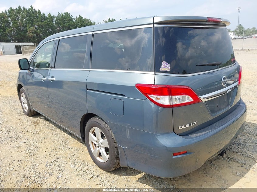 2013 Nissan Quest VIN JN8AE2KP7D9063128 IAAI salvage auction — NORMAL WEAR, Clear (Virginia), sold $1,300 on 2026-08-01 (photo 3)