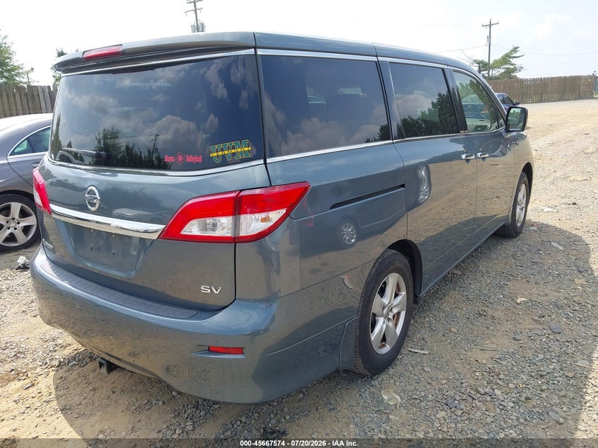 2013 Nissan Quest VIN JN8AE2KP7D9063128 IAAI salvage auction — NORMAL WEAR, Clear (Virginia), sold $1,300 on 2026-08-01 (photo 4)