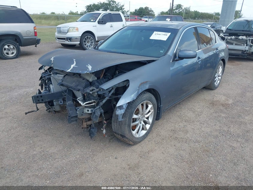 2008 Infiniti G35 VIN JNKBV61EX8M206632 IAAI salvage auction — FRONT END, Original (Texas), sold $25 on 2026-07-28 (photo 2)
