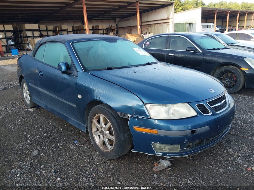 2007 Saab 9-3 VIN YS3FD79Y676002609 IAAI salvage auction — NORMAL WEAR, Clear (Alabama), sold $200 on 2026-08-19 (photo 1)