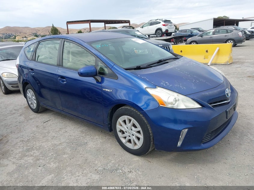2012 Toyota Prius v VIN JTDZN3EU9C3137124 IAAI salvage auction — NORMAL WEAR, Clear - Dealer Only (California), sold $2,400 on 2026-08-01 (photo 1)