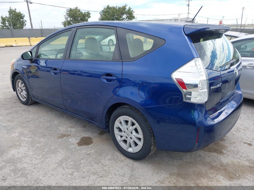2012 Toyota Prius v VIN JTDZN3EU9C3137124 IAAI salvage auction — NORMAL WEAR, Clear - Dealer Only (California), sold $2,400 on 2026-08-01 (photo 3)