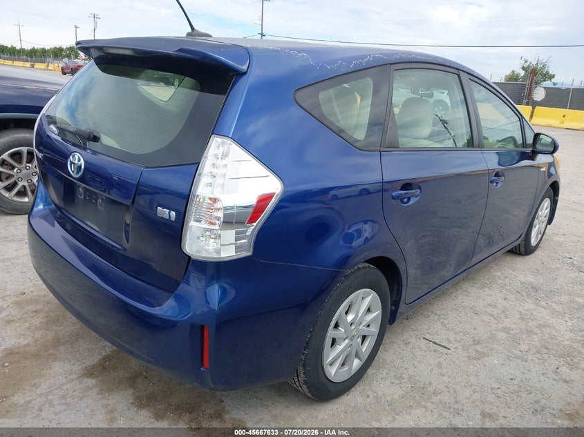 2012 Toyota Prius v VIN JTDZN3EU9C3137124 IAAI salvage auction — NORMAL WEAR, Clear - Dealer Only (California), sold $2,400 on 2026-08-01 (photo 4)