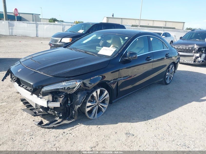 2018 Mercedes-benz Cla-klasse VIN WDDSJ4EBXJN526203 IAAI salvage auction — FRONT & REAR, Rebuildable (Florida), sold $1,350 on 2026-08-18 (photo 2)