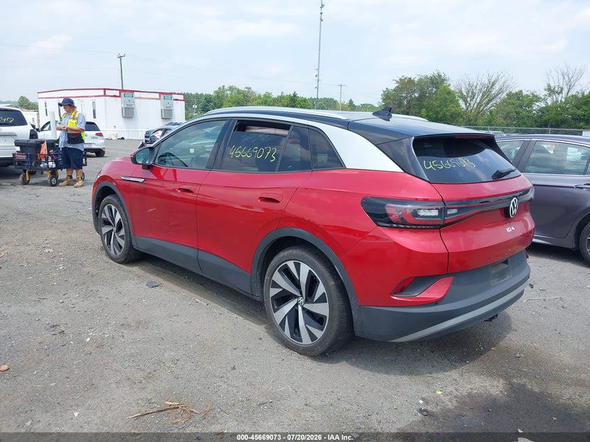 2021 Volkswagen Id.4 VIN WVGUNPE28MP058937 IAAI salvage auction — RIGHT REAR, Salvage (Virginia), sold $9,400 on 2026-08-16 (photo 3)